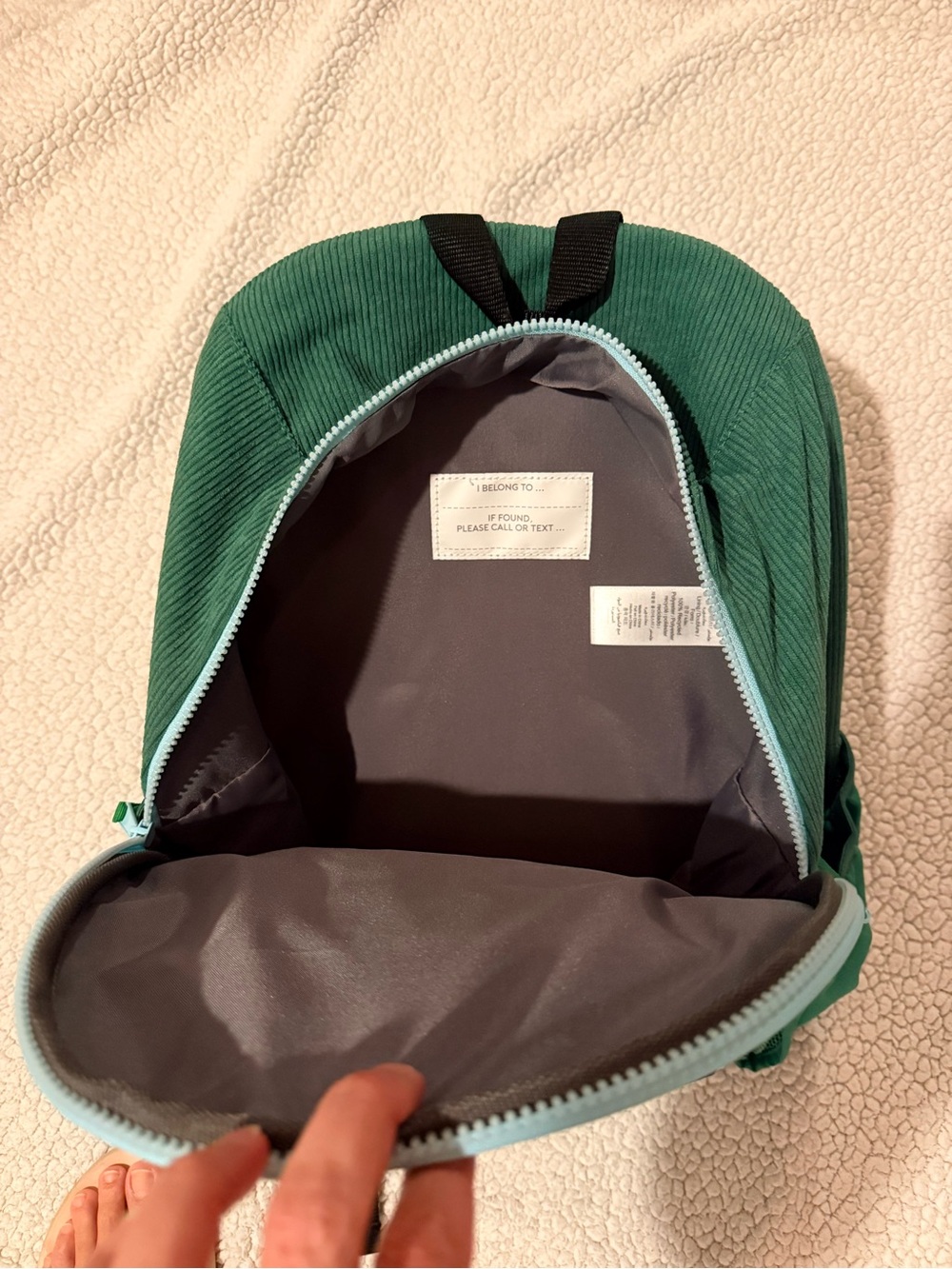 Pottery Barn Kids Green Minecraft Creeper Backpack with Name - Picture 3 of 5
